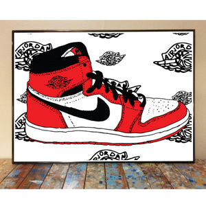11x17 AIR JORDAN 1 CHICAGO SNEAKER DRAWING PRINT